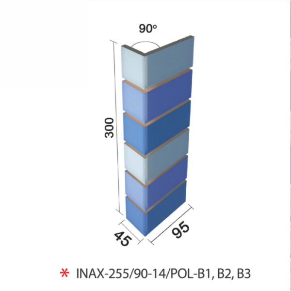 Gạch Góc Hồ Bơi INAX-255/90-14/POL-B1,B2,B3