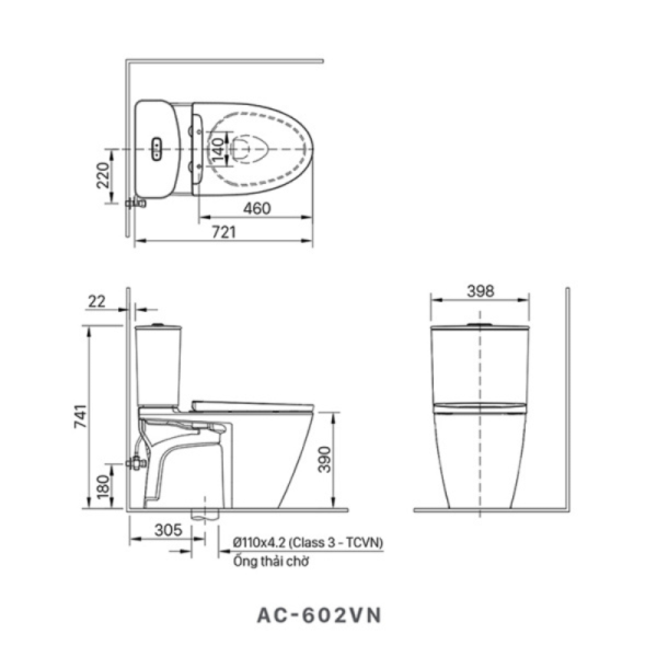 Bồn Cầu INAX AC-602VN