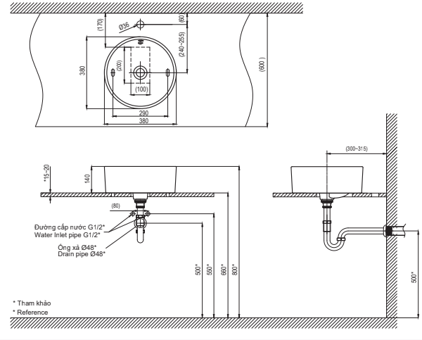 Chậu Rửa Lavabo Inax AL-295V