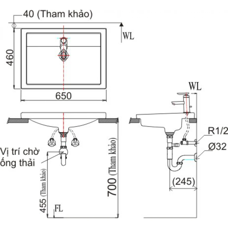 Chậu Rửa Lavabo Inax AL-2397V