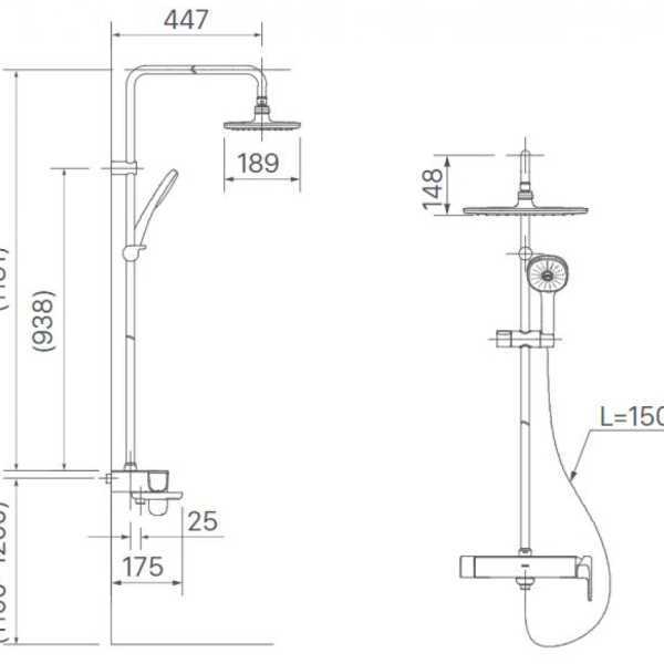 Vòi Sen Cây Tắm Inax BFV-635S