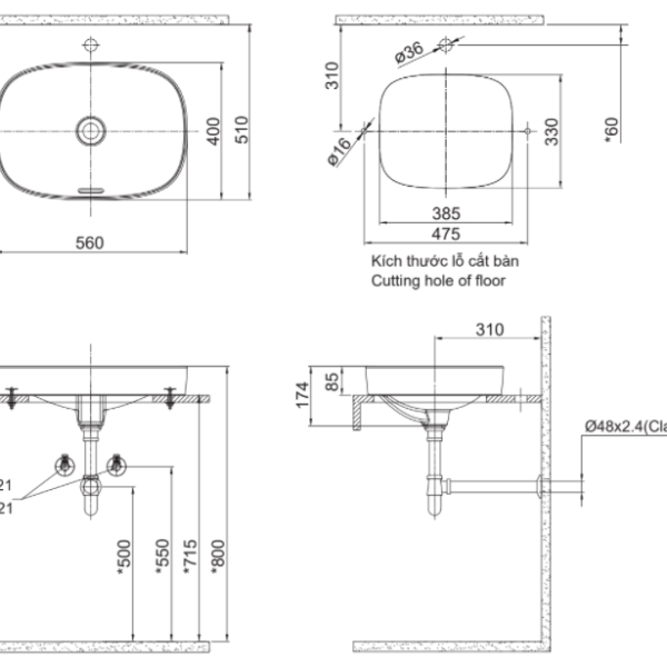 Chậu Rửa Lavabo Inax AL-642V