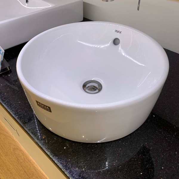 Chậu Rửa Lavabo Inax AL-295V (AL295V) Đặt Bàn Tròn Aqua Ceramic