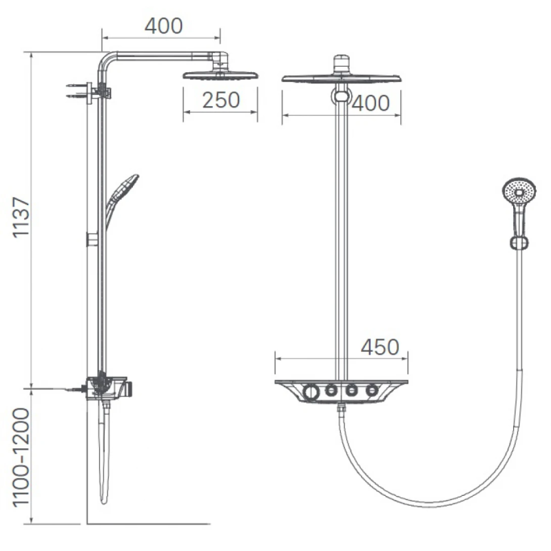 Vòi Sen Cây Nhiệt Độ Inax BFV-655T