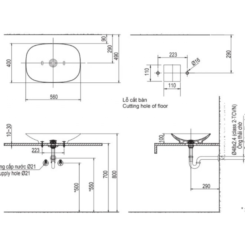 Chậu Rửa Lavabo Inax AL-S620V