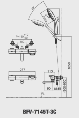 Vòi Sen Tắm Inax BFV-7145T-3C