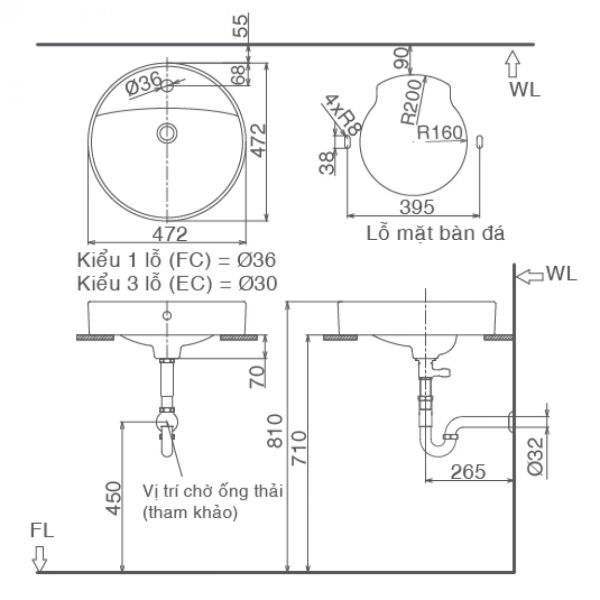 Chậu Rửa Lavabo Inax AL-294V