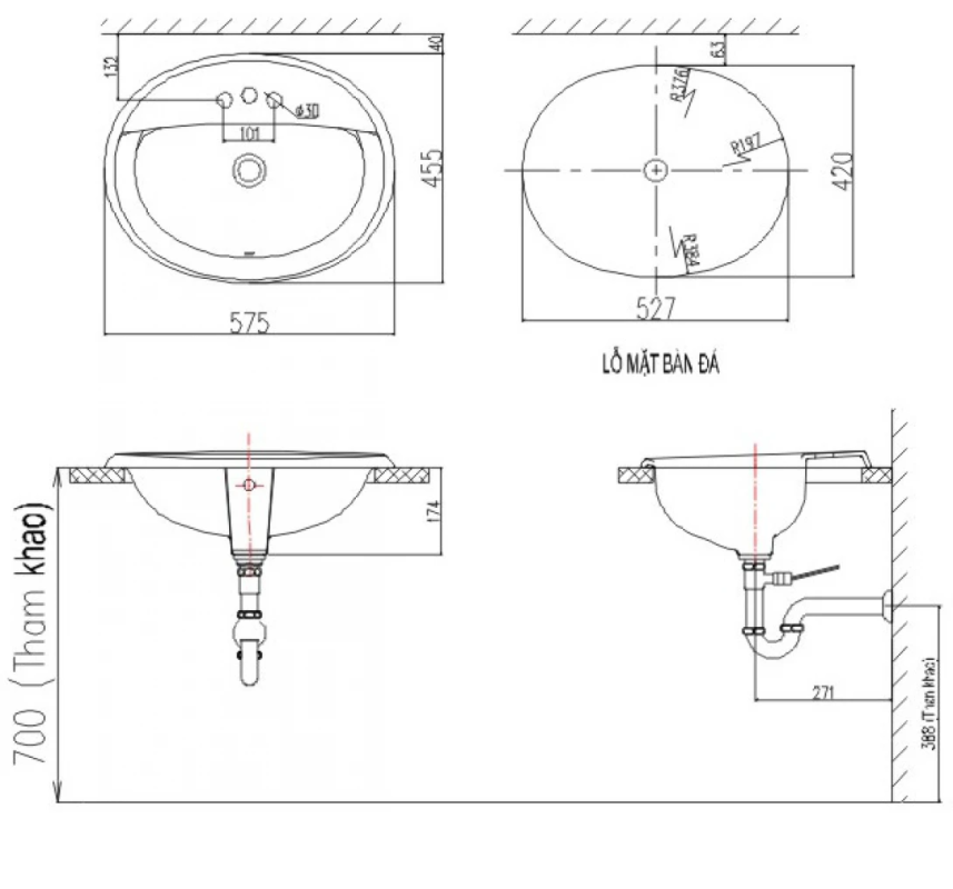 Chậu Rửa Lavabo Inax AL-2395V