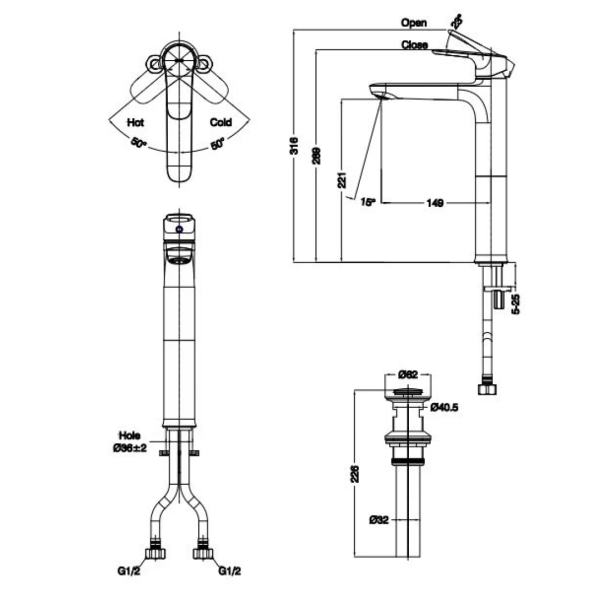Vòi Lavabo Inax LFV-1402SH