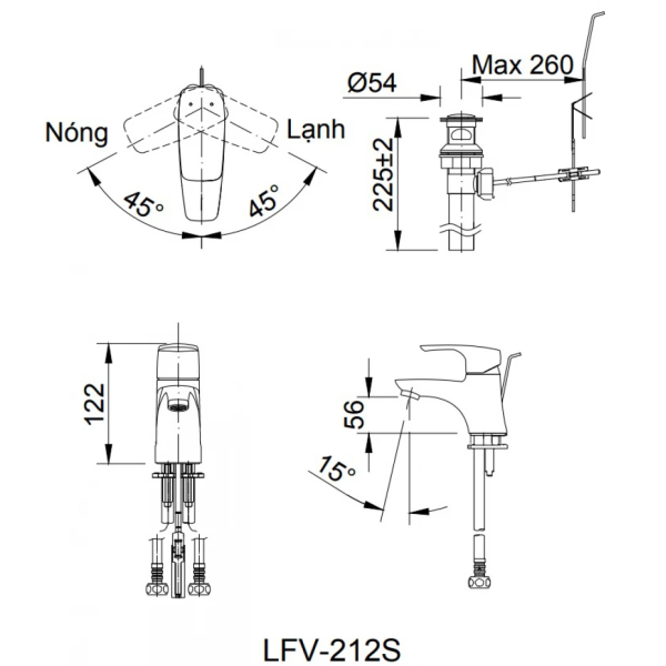 Vòi Chậu Rửa Inax LFV-212S