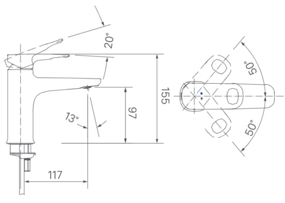 Vòi Chậu Lavabo Inax LFV-652S