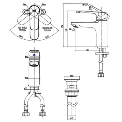 Vòi Chậu Lavabo Inax LFV-1402S-R (LFV1402SR) Nóng Lạnh – Thiết kế hiện đại, tích hợp trụ xả lật tiện dụng, điều chỉnh nước nóng lạnh linh hoạt, chất liệu đồng mạ Crom sáng bóng, bền bỉ, phù hợp với nhiều loại chậu lavabo cao cấp.