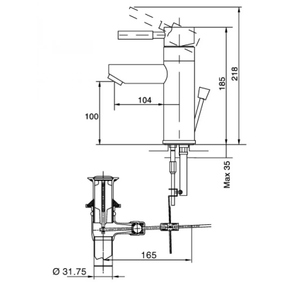 Vòi Rửa Lavabo Inax LFV-8000S