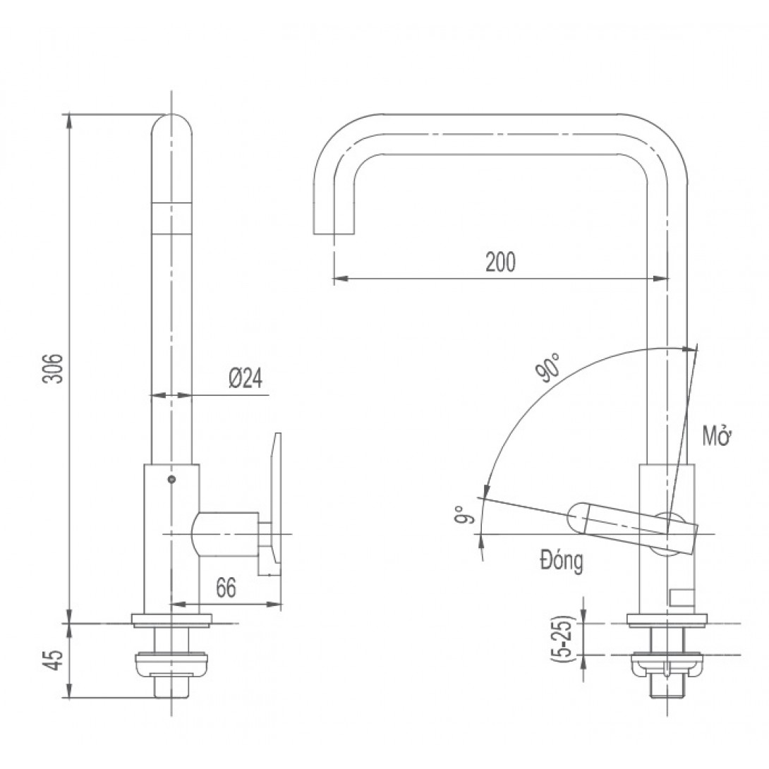 Vòi Rửa Chén Lạnh Inax SFV-30 (SFV30)