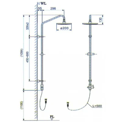 Thân Sen Cây INAX BFV-CL1 (BFVCL1) Tắm Đứng