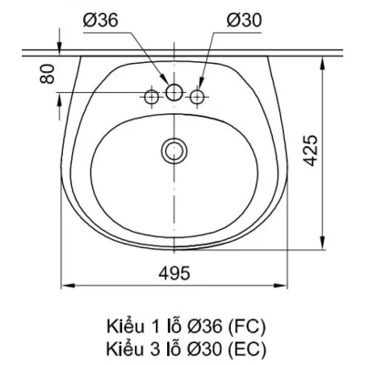 Chậu Rửa Lavabo Inax L-284V (L284V) Treo Tường