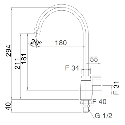 Vòi Bếp Nước Lạnh INAX SFV-21 (SFV21)