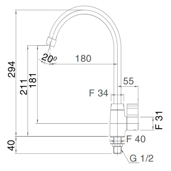 Vòi Bếp Nước Lạnh INAX SFV-21 (SFV21)