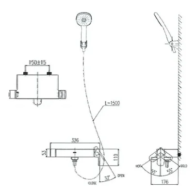 Vòi Sen Tắm Inax BFV-613SNóng Lạnh