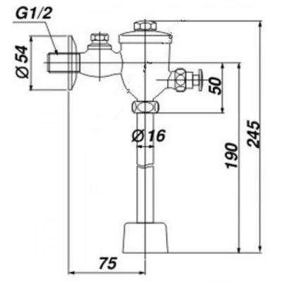 Van Xả Ấn Bồn Tiểu Inax UF-7V