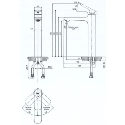 Vòi Lavabo Inax LFV-632SH Nóng Lạnh Thân Cao