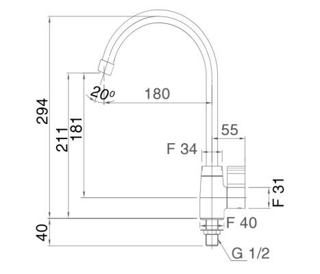 Vòi Bếp Inax SFV-17 (SFV17) Lạnh